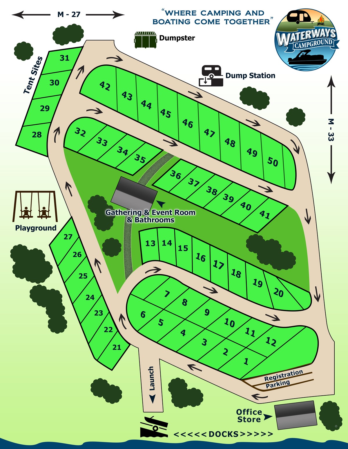 Waterways Campground of Cheboygan Michigan | Northern MI Campground | Cheboygan Campground